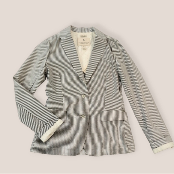 SCOTCH & Soda Maison Scotch Pin Stripe Button Front Blazer - small - Picture 1 of 9
